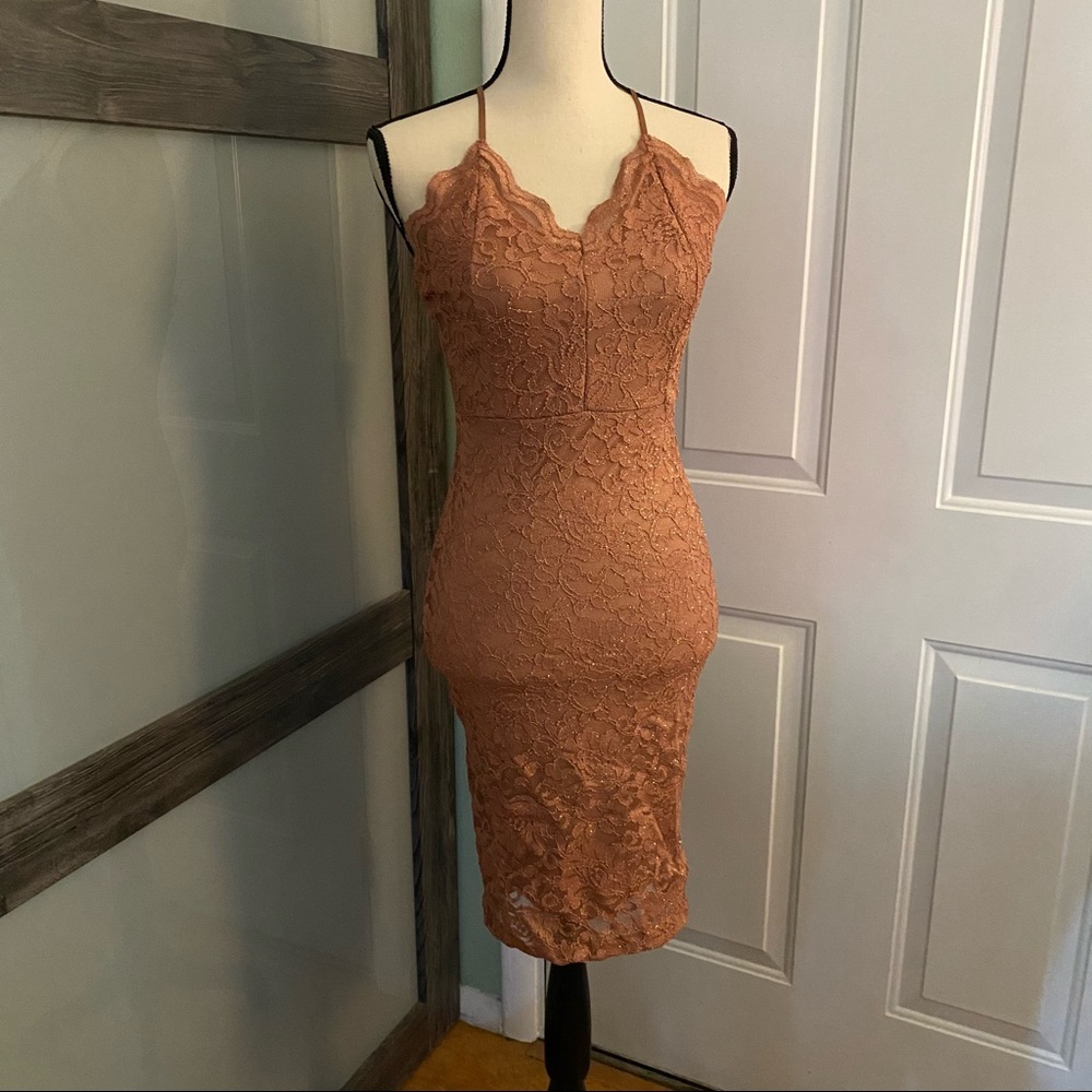 Windsor glitter midi dress